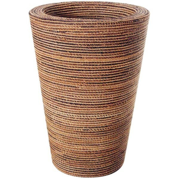 FRP タンブラー型プランター(縄編柄) / Round Planter 48x97cm fr7WE97 『プランター 店舗・イベント向..