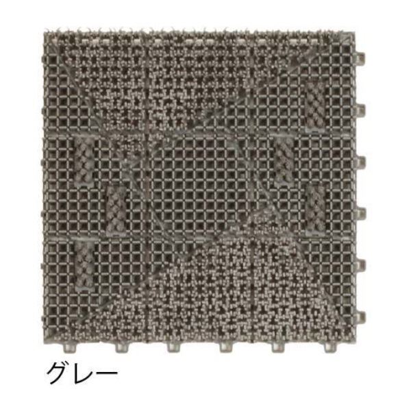 ミヅシマ工業 ブラシマットL 本体 300×300×24mm 1ケース（50ピース入） グレー ＃402-2010 グレー