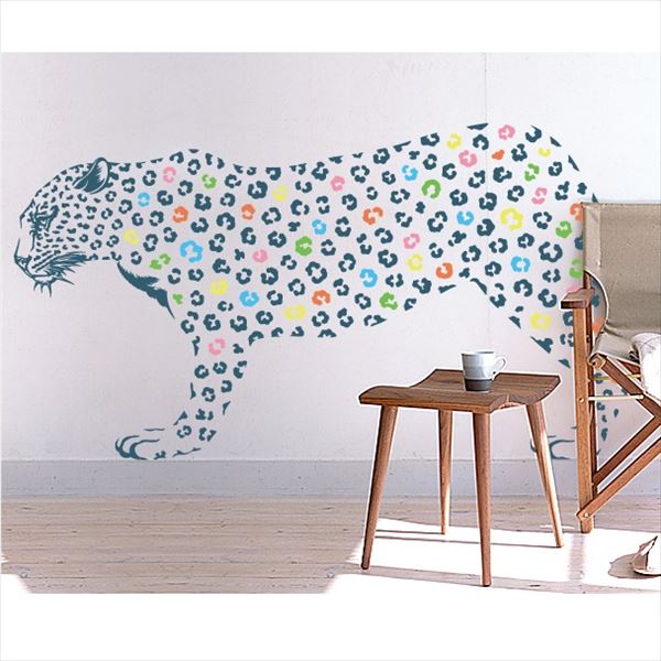 東京ステッカー 高級ウォールステッカー 動物 ヒョウ Lサイズ ＊TS0019-AL ネイビー 『おしゃれ かわい..