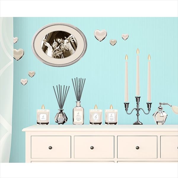 東京ステッカー 高級ウォールステッカー グラフィックアート アロマタイム Sサイズ ＊TS0033-ES ベージュ 『おしゃれ かわいい』 『壁 シール』