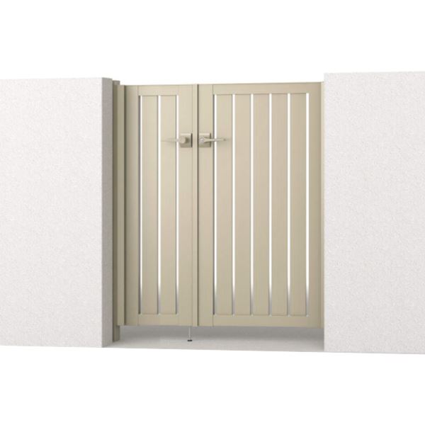 【送料無料】三協アルミ レジリア T3型 (08・04)10 両開き親子セット 門柱タイプ『ゲート 部材 ガーデン 住宅 境界 入口 塀 壁 diy おしゃれ 形材 門扉』