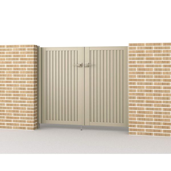 【送料無料】三協アルミ レジリア TL型 0714 両開きセット 門柱タイプ『ゲート 部材 ガーデン 住宅 境..