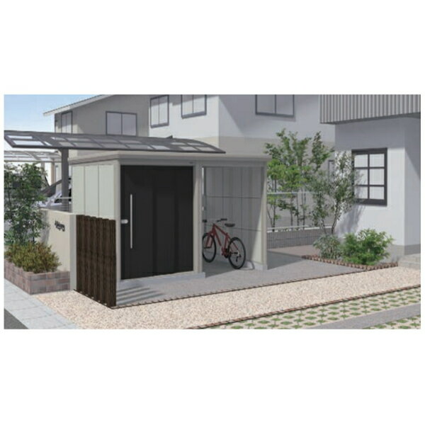 グルメギフトキャンペーン対象 タクボ物置 TP／ストックマンプラスアルファ TP-S2826 多雪型 『物置 屋外 大型 倉庫 小屋 収納庫 diy サイクルポート タイヤ テント 庭 おしゃれ』【追加金額で取付工事可能】 ナイトブラック(4)