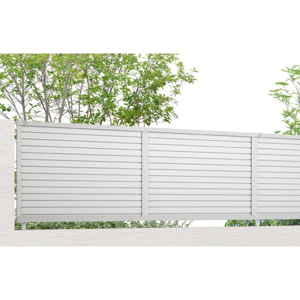 Fences - 【本体】 フェンス 目隠し LIXIL フェンスAB YM2型 T-14 H1400 高さ140cm 本体のみ 『リクシル 横 格子 屋外 アルミ 庭 diy おしゃれ 柵 塀 風よけ 境界 外構 ガーデン』