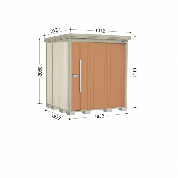 タクボ物置 ND／ストックマン　背面棚 ND-Z1819 一般型 結露減少屋根 『屋外用中型・大型物置』 『追加金額で工事可能』 トロピカルオレンジ