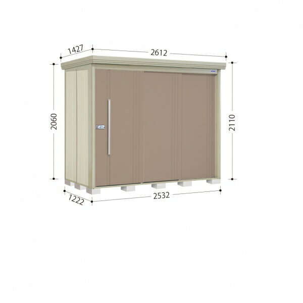 タクボ物置 ND／ストックマン　背面棚 ND-2512 一般型 標準屋根 『屋外用中型・大型物置』 『追加金額で工事可能』 カーボンブラウン