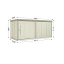 タクボ物置 ND/ストックマン ND-S4422 標準屋根 標準棚 多雪型 『物置 屋外用 大型 倉庫 小屋 屋外 収納庫 diy 大容量 吊り戸 鍵つき 庭』...