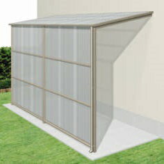 【送料無料】 三協アルミ　オイトック　3間×9尺　波板タイプ／関東間／H=7尺／基本タイプ／600タイプ／2連棟 ※パネル別売 『物置 1階用 ストックヤード DIY 雨よけ 洗濯干し場 後付け エクステリア 』