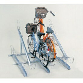 ダイケン 傾斜式サイクルスタンド KS-F286型（6台用） 280mmピッチ 溶融亜鉛メッキ