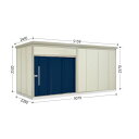 タクボ物置 JN/トールマン JN-Z5022 結露減少屋根 標準棚 一般型 『 物置 屋外 大型 倉庫 小屋 収納 収納庫 物置き diy キット 吊り戸 鍵つき タイヤ 自転車 庭 おしゃれ 』 ディープブルー(4)