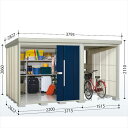 タクボ物置 TP/ストックマンプラスアルファ TP-S3726 『物置 屋外 大型 倉庫 小屋 収納庫 diy サイクルポート タイヤ テント 庭 おしゃれ』【追加金額で取付工事可能】 ディープブルー(4)