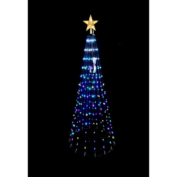 友愛玩具 エレクトリカル コーンツリー150cm WG-1318 『クリスマス 屋外 LED イルミネーション ライト』