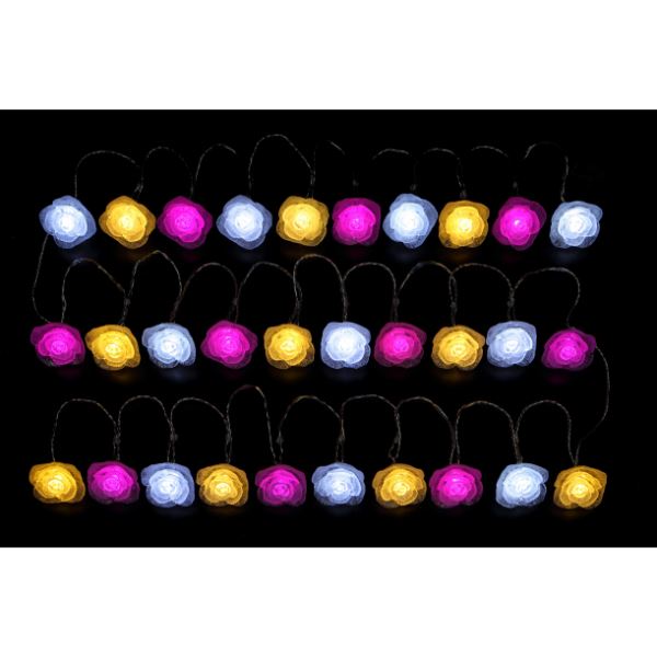 友愛玩具 LEDローズデコレーション LEDローズライト（ミックス） WG-2402 『クリスマス 屋外 LED イルミネーション ライト』