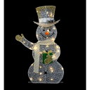 友愛玩具 LEDスタンドタイプスノーマンデコレーション LEDファブリックホワイトスノーマン(2D) WG-2787 『クリスマス 屋外 LED イルミネーション ライト』