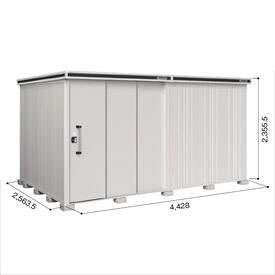 商品番号70528401メーカーヨドコウサイズ幅 4428.0mm × 奥行き 2563.5mm × 高さ 2355.5mmカラーカシミヤベージュ通常納期(宅配)14日後以降発送（要問合せ）通常納期(工事)14日後以降発送（要問合せ）用途スチール坪数3.43直径（mm）白素材スチール重量（kg）595必要ブロック数25配送区分7※商品により配送可能エリアが異なります。配送エリア表をご覧ください。工事対応この商品は工事を承っておりません。1．扉下レールをなくして・・・ドラマチックにスムーズな扉の完成です。　2．扉下レールがないので積雪地域でよくみかけられる凍上にも安心。（当社製品比）　3．便利で安心な仮ロック機能の追加。　4．大きな取手「握りん棒」で開け閉めらくらく。　5．好みに応じて右開きにも左開きにも。　6．屋根まわりは雨筋のつきにくい「汚れんコーティング」。　7．サビに強く、丈夫な床。備考【追加送料について】本商品はお届け先の都道府県ごとに追加送料を設定させていただいております(金額につきましては選択項目欄からご確認ください)。追加送料は購入確定画面に送料無料や0円の記載がある場合にも発生いたしますので、予めご了承くださいませ。なお、追加送料はご注文確定後に改めてご請求させていただきます。※離島など一部配送不可地域がございます。予めご了承ください。●商品は、お客様組立品となります。●工事もご依頼頂いたお客様限定で、ブロックサービスします！　https://inquiry.my.rakuten.co.jp/shop/307713/　