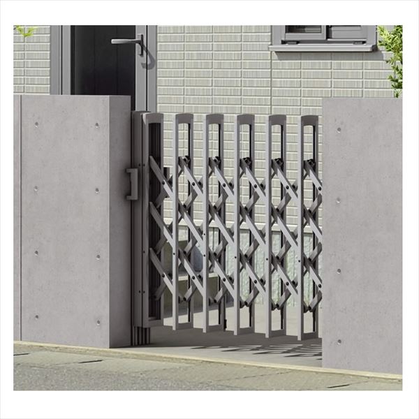 【送料無料】三協アルミ エアリーナ2 ミニ 片開きタイプ 14S/H10 標準柱『アコーディオン 門扉 スライド ガーデン diy 塀 壁 伸縮 ゲート 形材 防犯 境界』