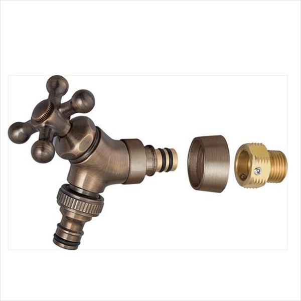 ユニソン イージーフォーセット ホース用アダプターセット 『立水栓 蛇口』 ブラス