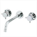 カクダイ 水栓金具 SYATORA 壁付2ハンドル混合栓 125-001