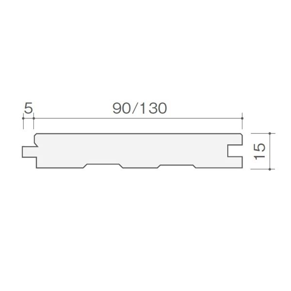 天然木部材　ホワイトオーク　ラスティックグレード　KLUMPPオイル塗装　幅90mm　10枚入り　(クリア)　#PHFL0386