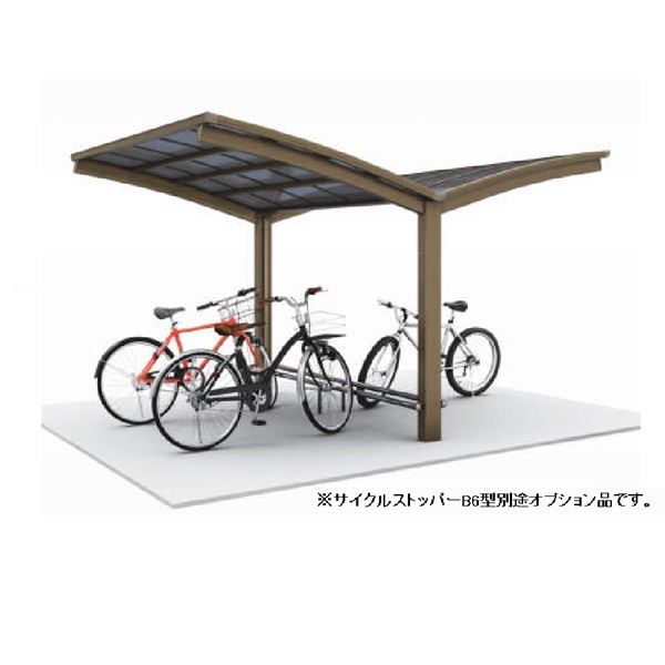 【法人様限定商品 個人宅・現場配送不可】四国化成 サイクルポート V-R オープンタイプ Y合掌タイプ 基本セット（単独用） 積雪20cm 延高 屋根材：アルミ樹脂複合板 VCE-4031(4)