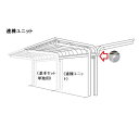 【法人様限定商品 個人宅・現場配送不可】四国化成 サイクルポート V-R オープンタイプ 照明付き仕様 Y合掌タイプ 連棟ユニット 積雪20cm 標準高 屋根材...