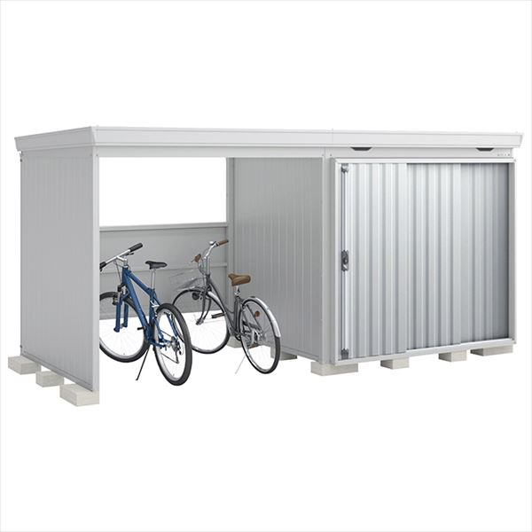 『配送は関東・東海限定』イナバ物置 FW／フォルタ ウィズ FW-22K+2218H PS ハイルーフ　左側開放スペース 一般型『開放スペース併設物置』『追加金額で工事も可能』 PS（プラチナシルバー）