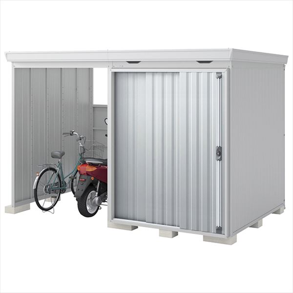 『配送は関東・東海限定』イナバ物置 FW／フォルタ ウィズ FW-18K+1822H PS ハイルーフ　左側開放スペース 多雪型 結露軽減材付屋根『開放スペース併設物置』『追加金額で工事も可能』 PS（プラチナシルバー）