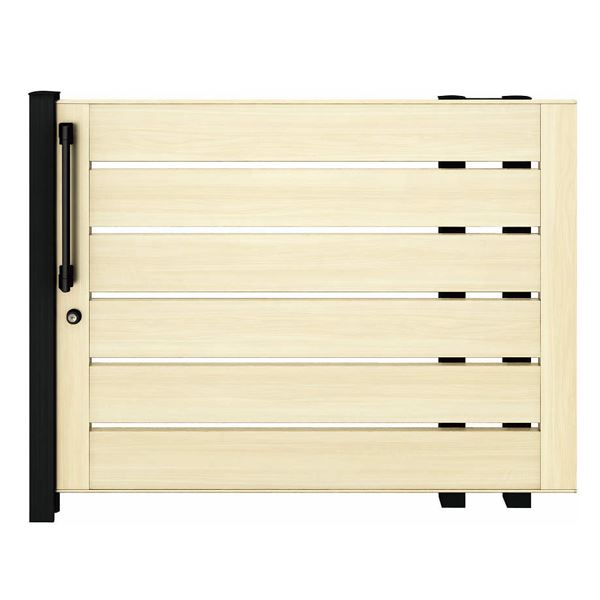 【送料無料】YKKAP ルシアススライド W03型 標準柱 12-12R 片引き 片面シリンダー錠セット 『横板格子 ..