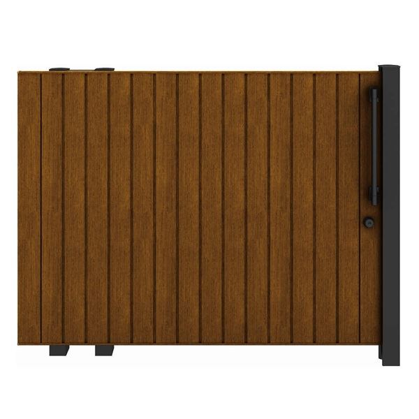 【送料無料】YKKAP ルシアススライド W04型 標準柱 14-16L 片引き 片面シリンダー錠セット 『たて板張..