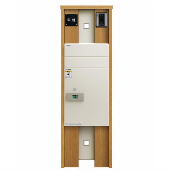 YKKAP ルシアスポストユニット KB01型 インターホン位置/外観右 宅配ボックス（前入れ前出し）R勝手 演出照明タイプ UMB-KB01 ＃表札はネームシール 宅配ポスト2型取付用