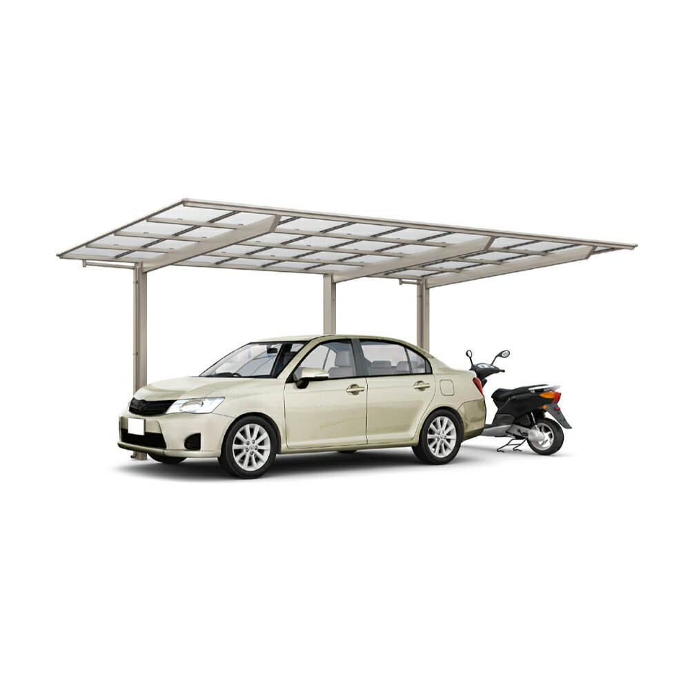 LIXIL リクシル ネスカF 1台用 延長 24-57・14型 ロング柱 H25 ポリカーボネート屋根材使用 『 カーポ..