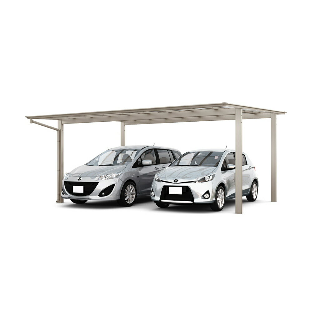 LIXIL リクシル ネスカF 2台用 基本 54-50型 標準柱 H22 熱線吸収ポリカーボネート屋根使用 『 カーポート 2台 本体のみ 駐車場 屋根 外構 エクステリア DIY 』