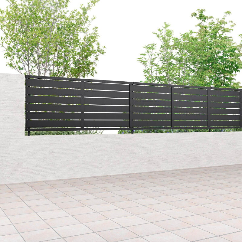 【レビューで保証延長】 フェンス 目隠し LIXIL フェンスAB YS3型 T-12 H1200 高さ120cm レビューで保証延長のみ アルミ形材色『リクシル 横 格子 屋外 アルミ 庭 diy おしゃれ 柵 塀 風よけ 境界 外構 ガーデン』