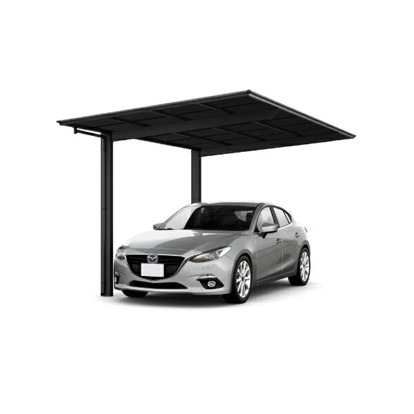 LIXIL リクシル フーゴF 1台用 基本 27-57型 標準柱 H22 ポリカーボネート屋根使用 ブラックマット 『 ..