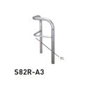個人宅配送不可 帝金 S82R-A3 バリカー横型 スタンダード ステンレスタイプ 500×500×H650 直径60.5mm 固定式