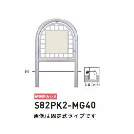 個人宅配送不可 帝金 S82PK2-MG40 バリカー横型 面格子ステンレスタイプ W600×H800 直径60.5mm 片面表示 脱着式カギ付