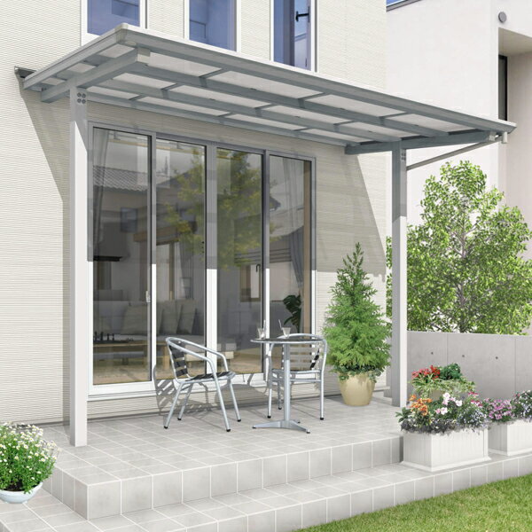 【独立式】三協アルミ 独立式テラス セパーネ 関東間 2連棟 3.0間(5554mm) × 5尺(1623mm) 標準柱(H25) すき間カバーなし『 テラス屋根 独立 diy 雨よけ 屋根 屋外 庭 』 一般ポリカーボネート