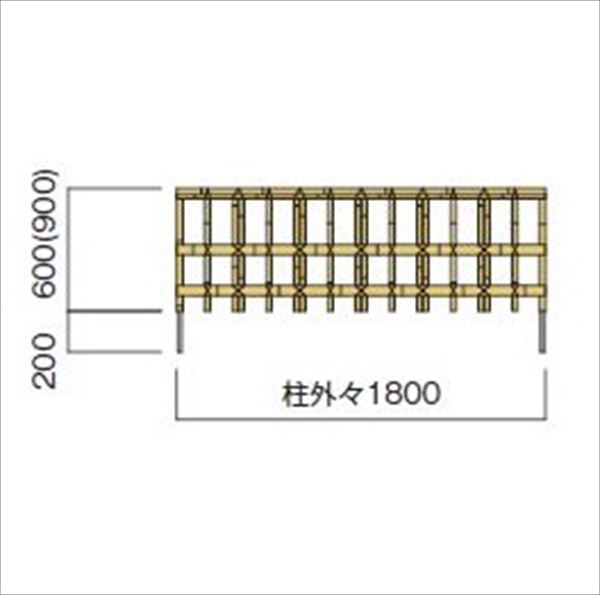 グローベン金閣寺垣ユニット楽塀ユニット4型Aパネルユニット(埋め込み柱付)黄・丸竹H900基本【パネルユニットのみで自立します】A12AD009A