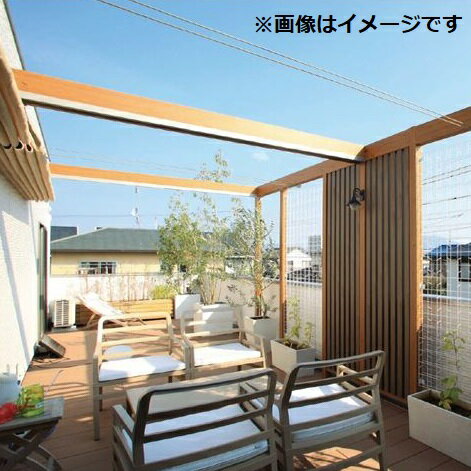 タカショー フレームポーチ 壁付タイプ 1間×4尺 ＊デッキ・正面パネルなどは別売 アルミカラー