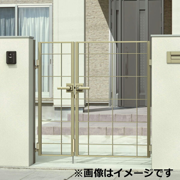 【送料無料】三協アルミ 門扉 マイリッシュ S1型 親子開きセット 門柱タイプ 04・0812 『ゲート 部材 ガーデン 住宅 境界 入口 塀 壁 diy おしゃれ 形材 門扉』