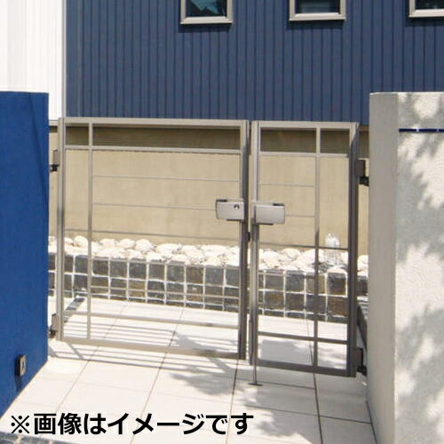 【送料無料】三協アルミ 門扉 マイリッシュ S2型 親子開きセット 門柱タイプ 04・0810 『ゲート 部材 ..