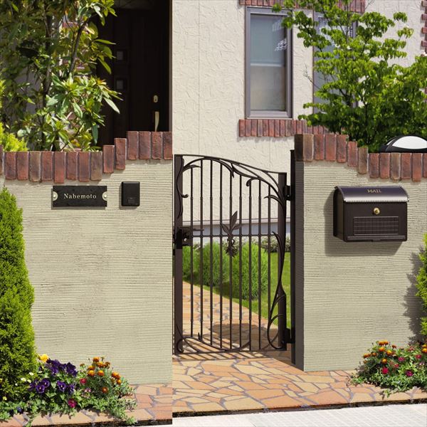 【送料無料】三協アルミ 門扉 フェアル 3型 片開きセット 門柱タイプ 0812 #LHZ-01錠仕様『ゲート 部材..