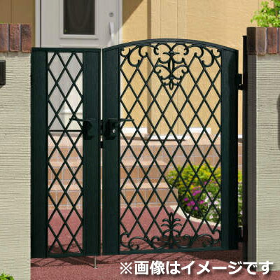 【送料無料】三協アルミ 門扉 キャスモア 4型 親子開きセット 門柱タイプ 04・0812 #LHZ-01錠仕様『ゲ..