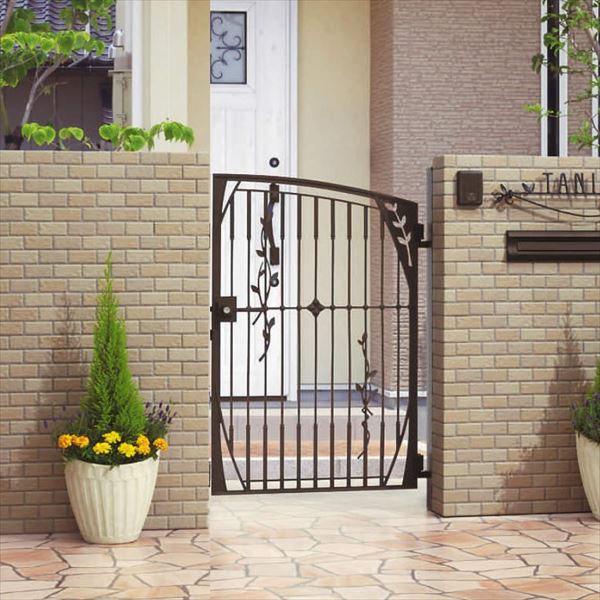 【送料無料】三協アルミ 門扉 ハーベリー 1型 片開きセット 門柱タイプ 0810 『ゲート 部材 ガーデン ..
