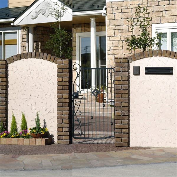 【送料無料】三協アルミ 門扉 ハーベリー 4型 片開きセット 門柱タイプ 0610 『ゲート 部材 ガーデン 住宅 境界 入口 塀 壁 diy おしゃれ 鋳物 洋風 門扉』