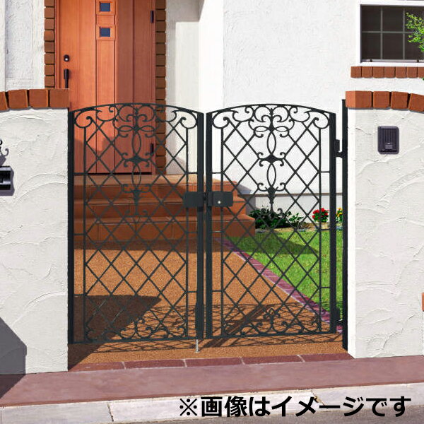 【送料無料】三協アルミ 門扉 キャスリート 1型 両開きセット 門柱タイプ 0710 『ゲート 部材 ガーデン..