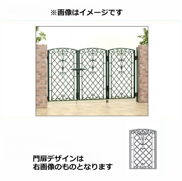 【送料無料】三協アルミ 門扉 キャスリート 1型 3枚折りセット 門柱タイプ 0610 『ゲート 部材 ガーデ..