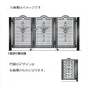【送料無料】【法人様限定商品 個人宅・現場配送不可】四国化成 ビビオ門扉 4型 柱仕様 3枚折り扉 0812『ゲート 部材 ガーデン 住宅 境界 入口 塀 壁 ...