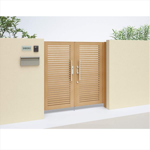 【送料無料】【法人様限定商品 個人宅・現場配送不可】四国化成 アレグリア門扉 TL3型 柱仕様 両開き 0..