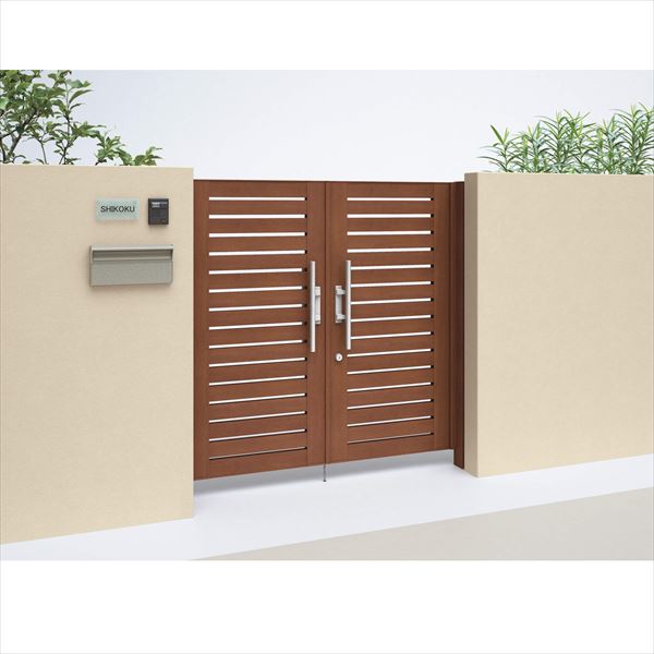 【送料無料】【法人様限定商品 個人宅・現場配送不可】四国化成 アレグリア門扉 TL4型 柱仕様 両開き 0..